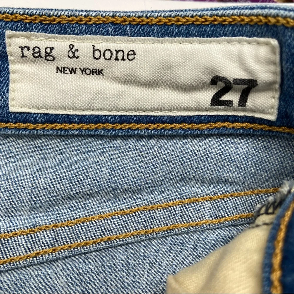 Rag & Bone Nina High Rise Skinny Ankle Jean Exposed Button Fly Size 27